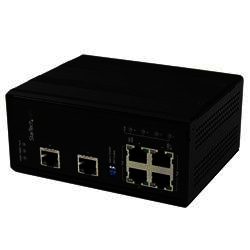 StarTech.com 6 Port Industrial Gigabit Ethernet Switch, 4 PoE+ Ports and Voltage Regulation